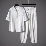 Conjunto Sartori™ em Viscose Premium com Gola Minimalista / O Ponto de Encontro Entre Conforto e Classe!
