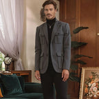Blazer Casual Lauritz™ com Tecido Estruturado Premium / O Luxo Silencioso da Alfaiataria Italiana!