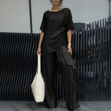 Conjunto Nomad Chic™ 2 Peças com Design Assimétrico e Silhueta Fluida / Elegância Moderna para a Rotina Dinâmica!