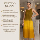 Vestido Siena™ em Linho de Algodão com Efeito Degradê