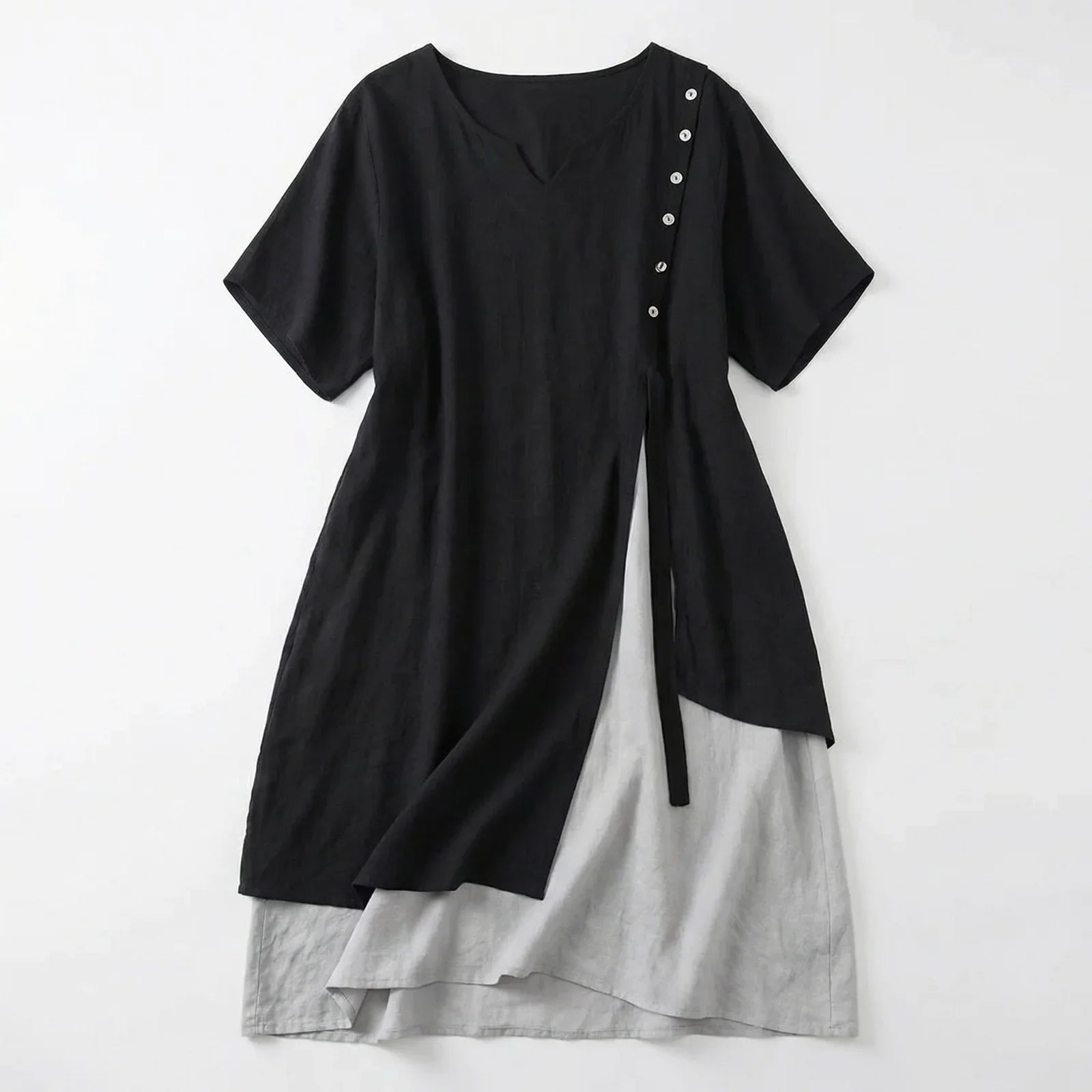 Vestido Miami™ em Viscose Premium com Fenda Lateral Estilizada