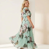 Vestido Longo Classique™ em Viscose Premium com Cinto Embutido