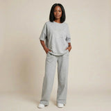 Conjunto Madame Clarice™ em Malha Confort com Detalhes em Cristais Elegantes