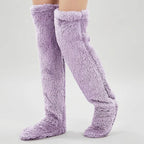 [COMPRE 2 E LEVE 3] Meias Longas Veloura™ em Tecido Felpudo Estilo Pantufa Ultra Macias