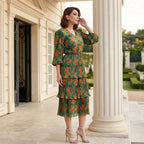 Vestido Lunaria™ com Saia em Camadas + Cinto Fino de Brinde!