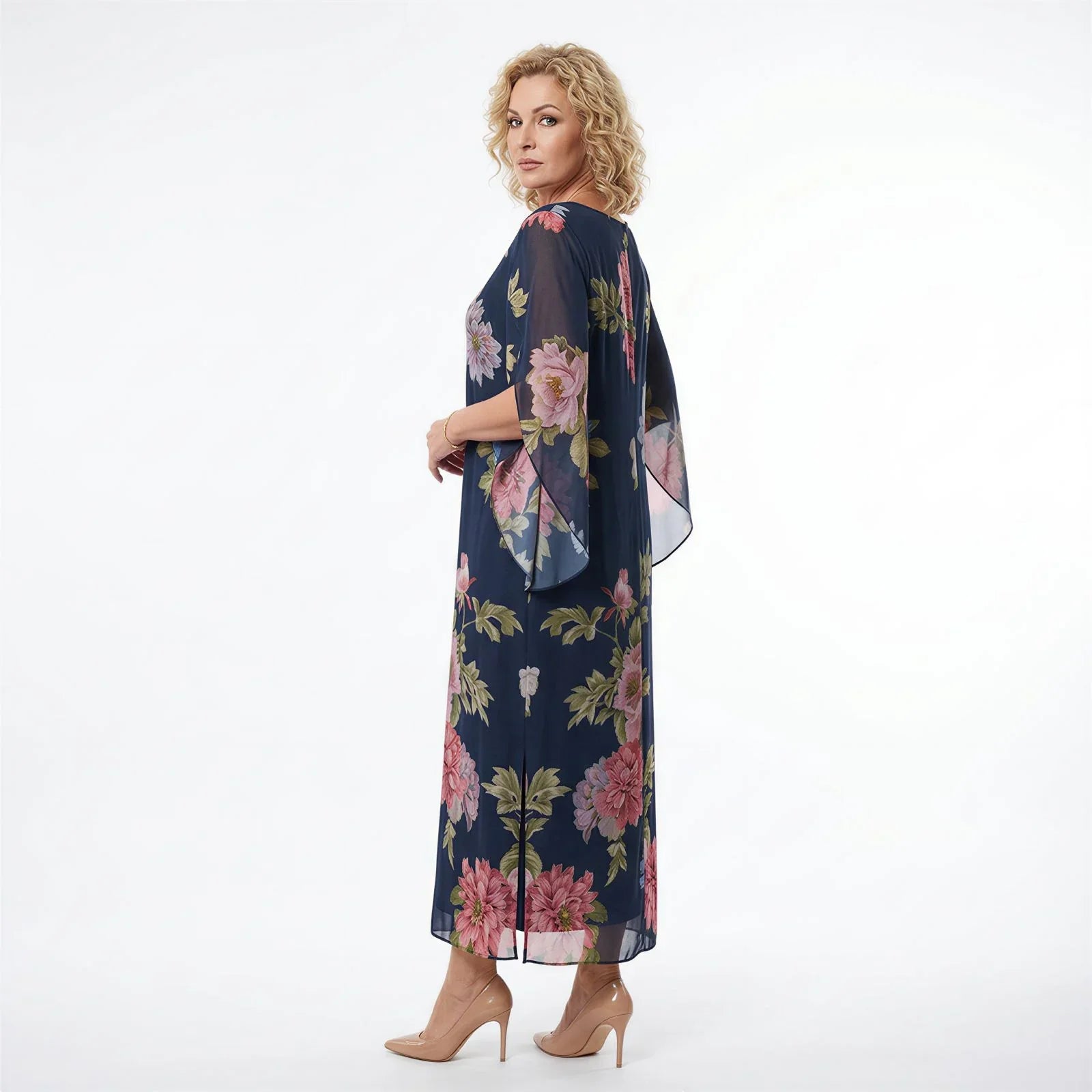 Vestido Isabel™ em Viscose Premium com Estampa Floral