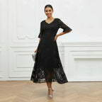 Vestido Celira™ com Design Floral Sofisticado