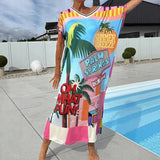 Vestido SeaBreeze™ com Estampas Artísticas e Caimento Solto