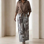 Conjunto Norielle™ em Linho de Algodão com Design Refinado