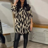 Camisa Ravelle™ com Estampa Abstrata e Corte Amplo