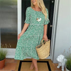 Vestido Eloria™ com Caimento Solto e Charme Atemporal