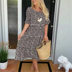 Vestido Eloria™ com Caimento Solto e Charme Atemporal