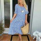 Vestido Eloria™ com Caimento Solto e Charme Atemporal