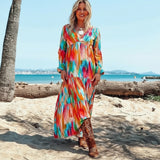 Vestido Lumaya™ com Estampa Artística e Movimento Livre