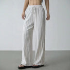 Calça Zirelle™ com Listras Elegantes e Conforto Inteligente