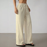 Calça Zirelle™ com Listras Elegantes e Conforto Inteligente