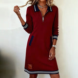 Vestido Navelle™ com Gola Polo e Elegância Descomplicada