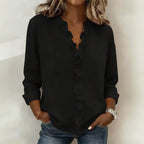 Blusa Sorelle™ com Babado Vertical e Visual Atemporal