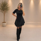 Vestido Delvane™ com Brilho Sutil e Toque Premium