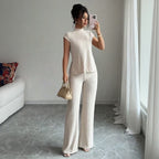 Conjunto Selmira™ Canelado com Elegância Minimalista