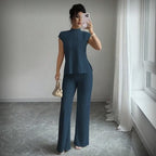 Conjunto Selmira™ Canelado com Elegância Minimalista
