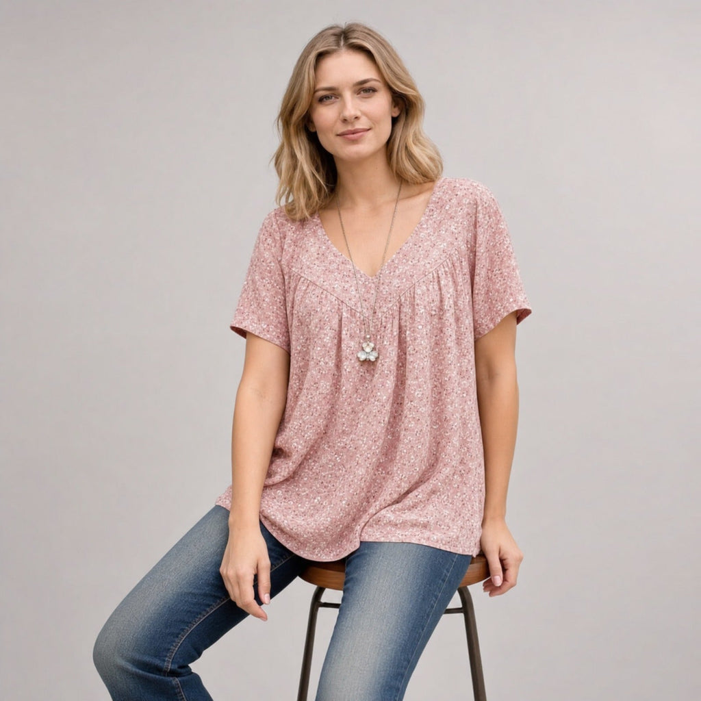Blusa Lisboa™ em Viscose Premium com Decote em V