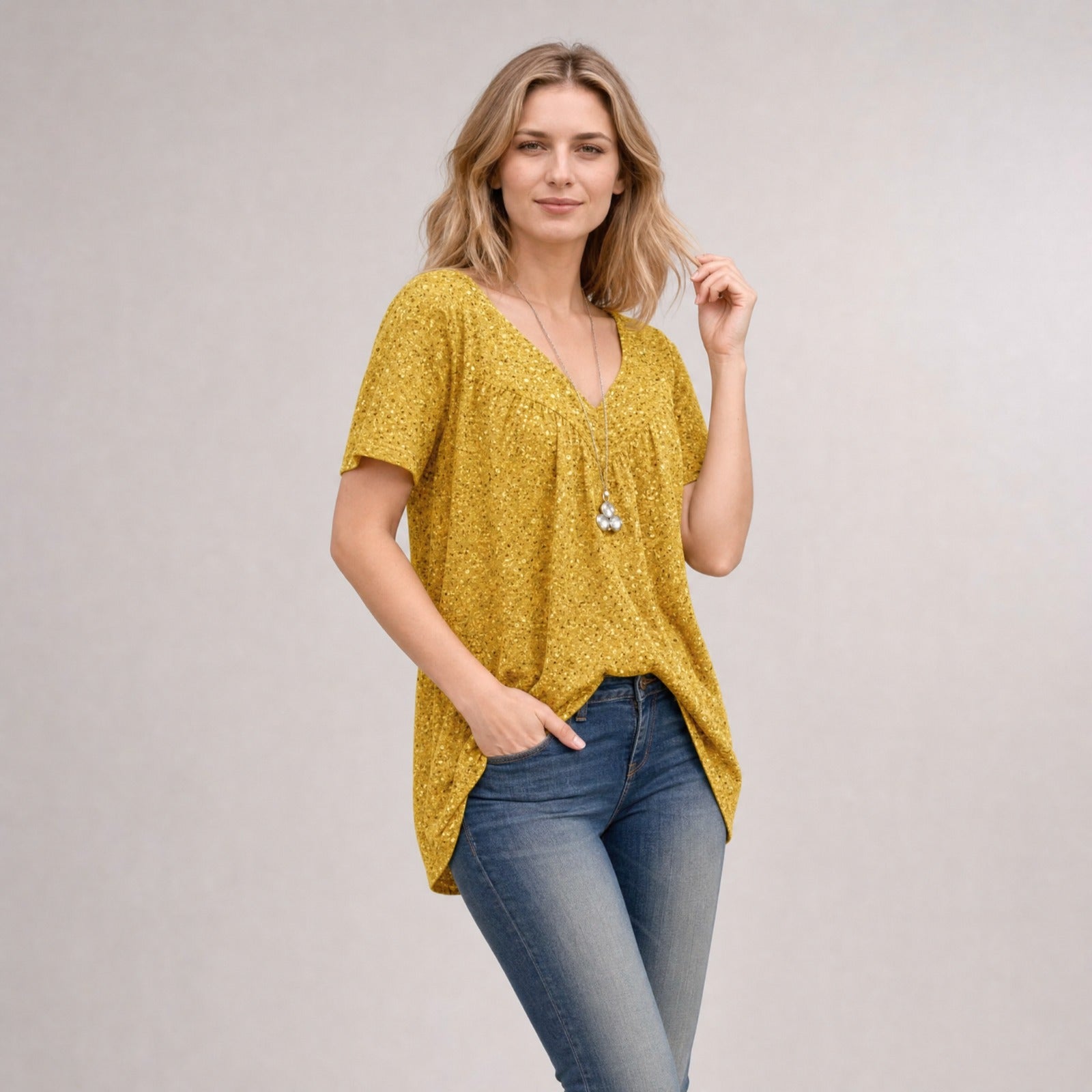 Blusa Lisboa™ em Viscose Premium com Decote em V