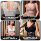 [COMPRE 1 E LEVE 3] Blusinha BellaLace™ com Bojo Embutido e Renda Suave / Sensualidade e Conforto em Cada Curva!
