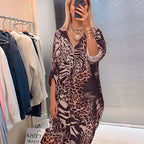 Vestido Jaguarina™ com Estampa Animal Print e Caimento Nobre / Poder e Elegância em Cada Movimento!
