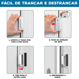 Trava SeguraFix™ em Alumínio Reforçado com Indicador de Direção / Proteção Moderna e Elegância Funcional para Seu Lar!