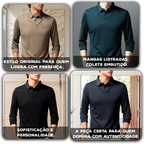 Camisa Preston™ com Colete Sobreposto e Estilo Executivo Casual /  Para Homens que Vestem Personalidade com Sofisticação!