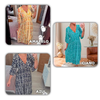 [COMPRE 2 E LEVE 3]  Vestido Harmonia Tropical™ com Estampa Boho e Tecido Leve / Um Toque de Cor e Liberdade para seu Dia!