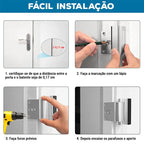 Trava SeguraFix™ em Alumínio Reforçado com Indicador de Direção / Proteção Moderna e Elegância Funcional para Seu Lar!